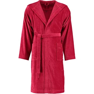 Imagen de Vossen 162427 390 Unisex Texas Rubin Red Cotton Dressing Gown Robe Medium
