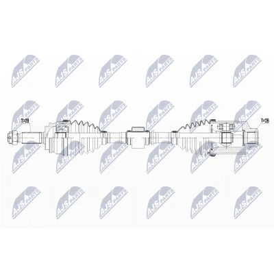 Imagen de NTY NPW CH 058 Árbol de Transmisión 675 automática