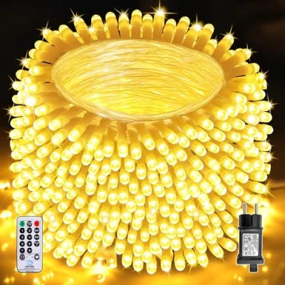 Imagen de Auriostar Luces Navidad Exterior 40m 400LEDs, Guirnalda Led Impermeabile IP44, Arbol Interior Con 8 Modos, para Balcon, Habitacion, Fiestas, Boda