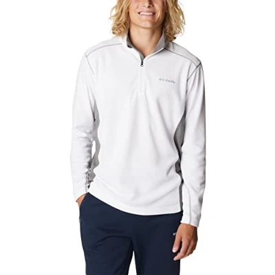 Imagen de Columbia Klamath Range 2 Half Zip, Sudadera De Forro Polar Hombre, White/City Grey, XS