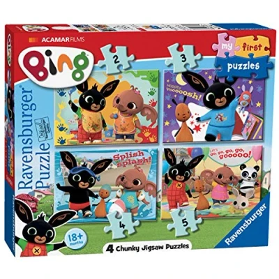 Imagen de Ravensburger 6834 Bing Bunny My First Jigsaw Puzzles (2, 3, 4 y 5 Piezas) Juguete para niños de 18 Meses más, Multicolor (6834)