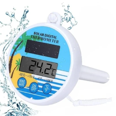 Imagen de Termómetro Digital para Piscinas Flotante De Energía Solar Medidor Temperatura Agua Preciso SPA Piscina