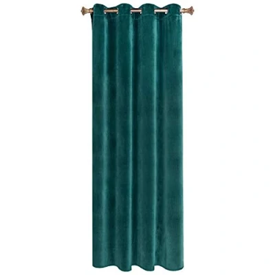 Imagen de WOLTU Cortinas Opacas Terciopelo Aislantes 1 Pieza 140 x 245 cm Cortina Moderna Térmica con 8 Ojales para Salon Habitacion Dormitorio Verde Oscuro VH6067dgn
