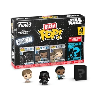 Imagen de Funko Bitty Pop! SW Vader 4pkY una Minifigura Misteriosa Sorpresa 0.9 Inch (2.2 Cm) Star Wars Coleccionable Repisa Apilable Incluida Idea de Regalo Relleno para Bolsa Regalos