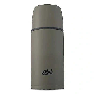 Imagen de Esbit botella térmica clásica de acero inoxidable, 500 ml, en verde oliva, para bebidas calientes y frías, inoxidable con 2 vasos
