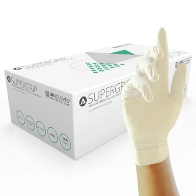 Imagen de Unigloves Advanced Guantes de látex para estudio, color natural