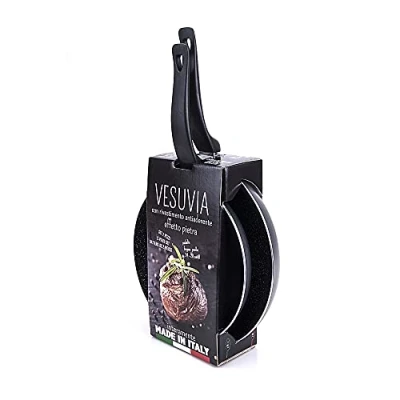 Imagen de Alluflon Vesuvia Juego de 2 sartenes, aluminio, negro, 24 28 cm