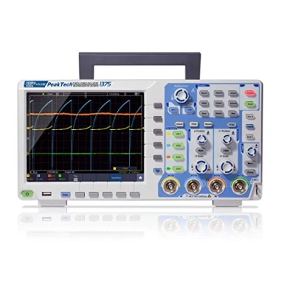 Imagen de Peaktech P 1375 Osciloscopio Multifunción De 4 Canales (Máx. 100 M) 1 Gs/S Con Usb, Lan Y Pantalla Táctil Tft A Color 8 Pulgadas, Profundidad Memoria 40 Millones Puntos