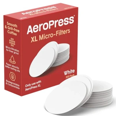 Imagen de AeroPress paquete de filtros repuesto XL Microfiltros para cafetera y espresso 1 (200 unidades)