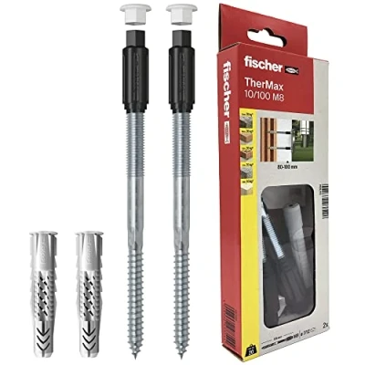 Imagen de Fischer Thermax 10/100 M8 Juego de 2 tacos para fijación en revestimiento aislante (máx. 100 mm)