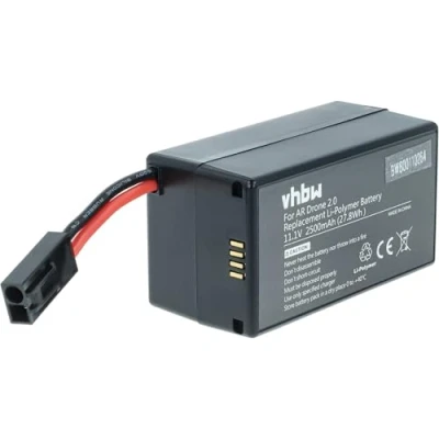 Imagen de vhbw batería Compatible con Parrot AR Drone 2.0, 2.0HD, 1.0 dron, multicóptero, cuadricóptero (2500 mAh, 11,1 V, Li Poli) Reemplaza PF070056