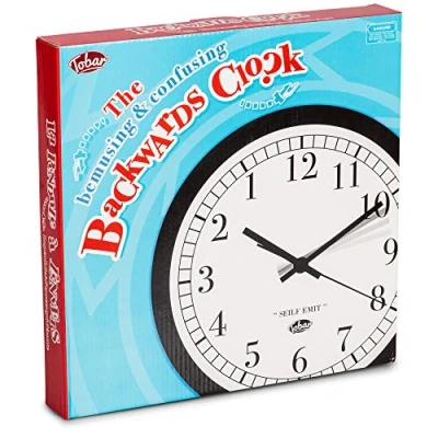 Imagen de Tobar Downside Clock, Plástico Vidrio, Azul, 30 x 5 cm, 1 pièce