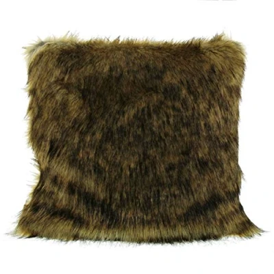 Imagen de Gözze Funda de cojín, elegante aspecto piel, Diseño sable, 50 x cm Marrón