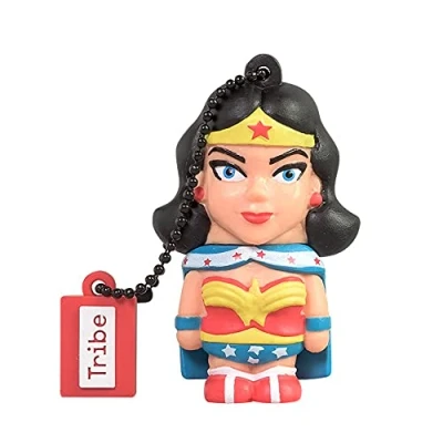 Imagen de Tribe Warner Bros DC Comics Wonder Woman Memoria USB 2.0 de 16 GB Pendrive Flash Drive Goma con Llavero
