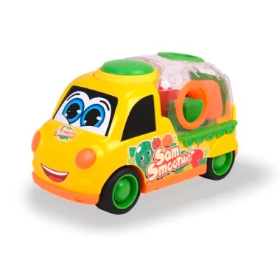Imagen de Dickie Toys ABC Furgoneta de Juguete Sam Smoothie (30 cm) Vehículo Grande con Clasificador Formas y Juego Sonajeros, para Bebés a Partir 1 Año (12 Meses)(204115007)