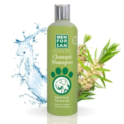Imagen de MENFORSAN Champú Árbol de Té para Perros Acción Anti Picores y Hongos Previene la aparición piojos No Daña el Pelaje 300 ml