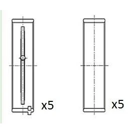 Imagen de FAI AutoParts BM1019 STD Cojinete de cigüeñal CITROËN: C4 Coupé, I Grand Picasso, Hatchback, PEUGEOT: 207 308 II Hatchback