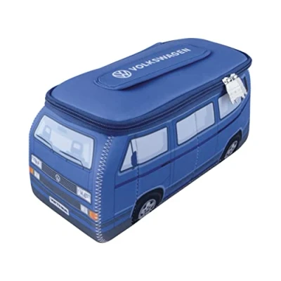 Imagen de BRISA VW Collection Bolsa de Neopreno Universal para maquillajecosméticosviajes y Farmacia T3 Camper Bus (Azul/Grande)
