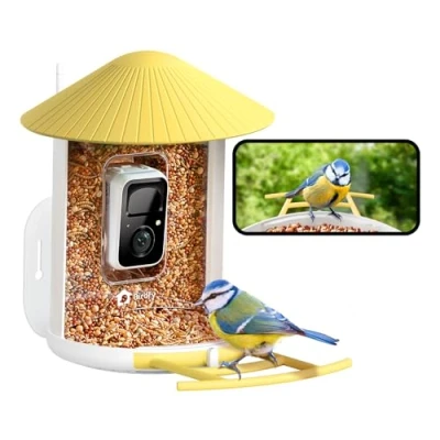 Imagen de NETVUE Birdfy Comedero para Pajaros con Cámara, Cámara de Observación Pájaros, Captura Automática &amp; Grabación Video App Notificación Aves, Exterior