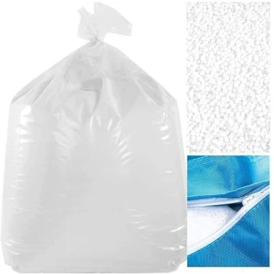 Imagen de LiveDeco 100 L Recarga de Bolas Poliestireno Nuevas, Certificadas M1 Anti Fuego, para Puf Gigante BiG52