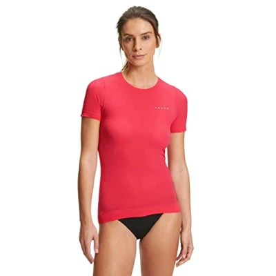 Imagen de FALKE Ultralight Cool Round Neck W S/S TS hilo funcional refrigeración de secado rápido 1 pieza, Capa base superior Mujer, Rojo (Rose 8564), XS