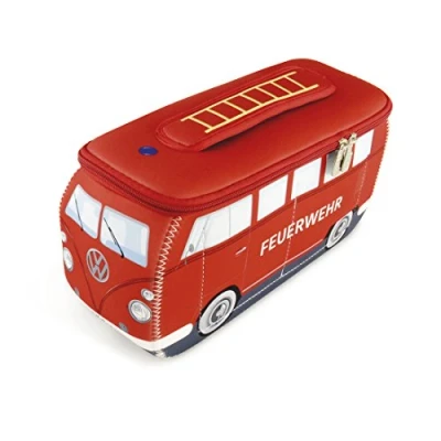 Imagen de BRISA VW Collection Volkswagen Bolsa de Neopreno Universal cosmético sartículos tocador T1 Camper Bus (Bomberos/Rojo/Grande)