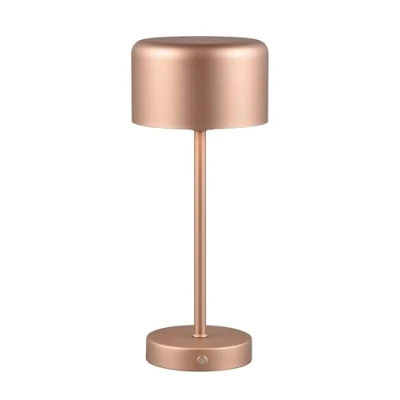 Imagen de Reality Leuchten Jeff lámpara de mesa LED recargable, café, altura 30 cm, metal