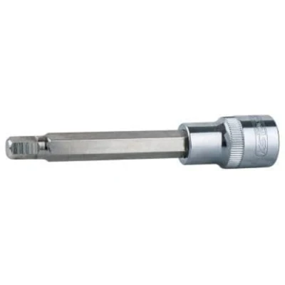 Imagen de KS Tools 918.3918 3/8&quot; Llave de vaso con punta para tornillos encastre hexagonal CHROMEplus, larga, 8 mm
