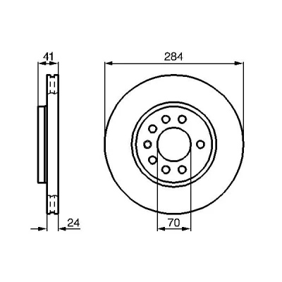 Imagen de BOSCH 0 986 478 717 Disco de freno 284 24 5 110 ventilado, ventilación interna aceitado aleado/alt. carburado OPEL: Calibra A, Vectra A CC