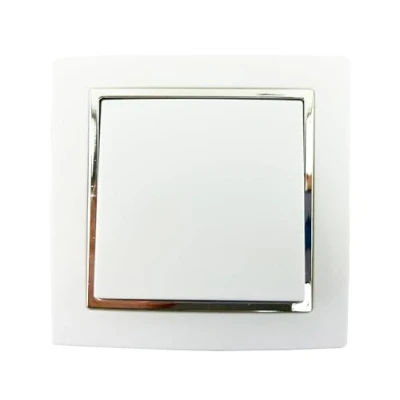 Imagen de Enchufe Doble, de Pared, Toma Corriente Color Blanco, para Montaje en Superficie,10AX,16A,250V, 2 Enchufes (1 INTERRUPTOR)