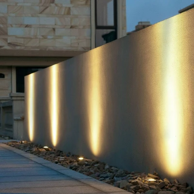 Imagen de foco de suelo empotrado &#039;AVA&#039; (Moderno) en Gris hecho Aluminio (1 llama, GU10) Lucande exterior