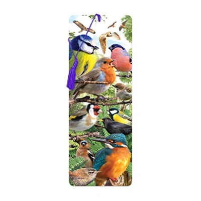 Imagen de 3D LiveLife Marcapaginas Naturaleza de Deluxebase. Un marcapáginas pájaros con lenticular e ilustraciones licencia del reconocido artista David Penfound