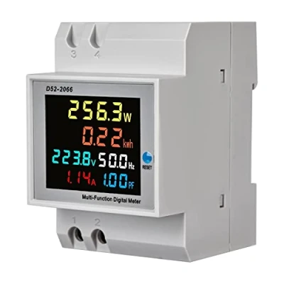 Imagen de Contador Eléctrico de Corriente: Multifuncional 6 en 1 Ac40 300v 100a Ca, Kwh, Amperímetro Voltímetro Din, Tipo Cerrado CT Corriente