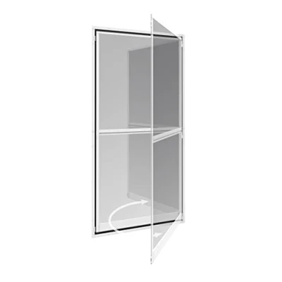 Imagen de Windhager mosquitera para puerta oscilante EXPERT, giratoria, protección contra insectos, marco tensor, 100 x 210 cm, blanco, 03240