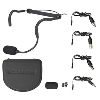 Imagen de Samson Technologies Micrófono de Diadema Fitness Qex, Negro