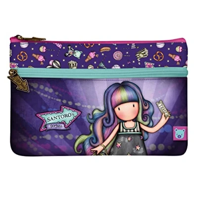 Imagen de Santoro Portatodo Plano con Bolsillo Gorjuss Fairground Up and Away 23,4X15,5X1,5Cm, Dibujos Animados, Multicolor (1128GJ04)