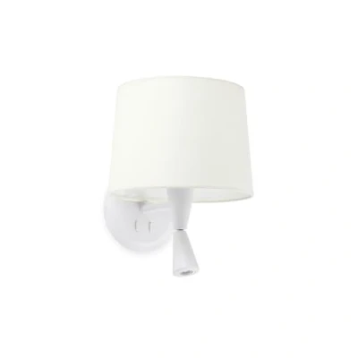 Imagen de Faro Barcelona 64308 01 CONGA Lámpara aplique con lector blanca/blanca