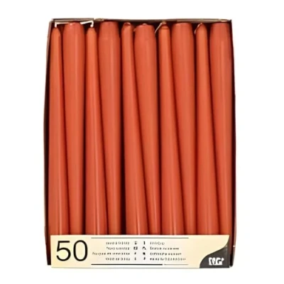 Imagen de PAPSTAR 50 velas de 2,2 cm diámetro, 25 cm, color óxido