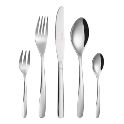 Imagen de Russell Hobbs RH02264EU7 Cuberterías Completas Para 4 Personas, Juego de Cubiertos Florence con 20 Piezas, acero inoxidable 18/0, Vajillas contemporáneo brillo duradero, incluye tenedor postre