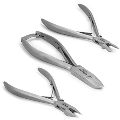 Imagen de Blizzard Kit Herramientas Podología 3pzs, Alicate de Punta Cóncava, Flecha y Fina, Ideal para Cortar Uñas Gruesas Encarnadas