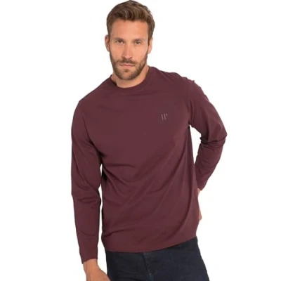 Imagen de JP 1880 Camiseta de Manga Larga JP1880, básica, Oeko Tex, hasta la Talla 8 XL Rojo Vino Oscuro 4XL 702559350