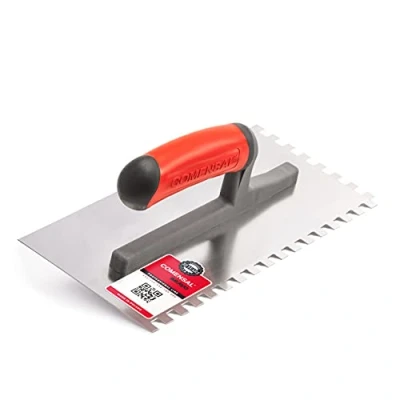 Imagen de COMENSAL® Llana Dentada Inox TD Peine para Colocación de Baldosas Espátula Mango Ergonomico Made in EU 8x8 mm