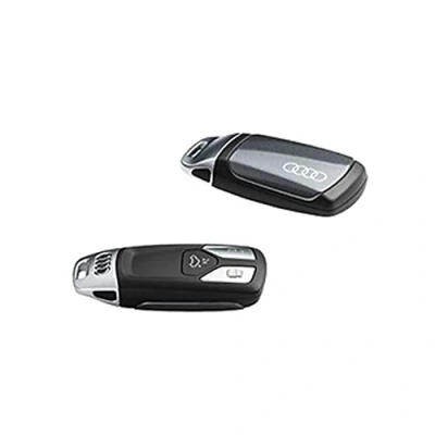 Imagen de Audi 8W0071208BZ7S Embellecedor para Llave con Logo de Anillas, Solo 4M0959754 8W0959754 8S0959754 Pasador Cromado (Gris día)