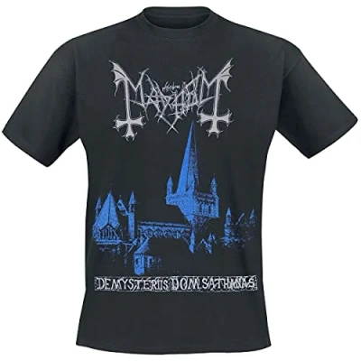 Imagen de Mayhem De Mysteriis Dom Sathanas Hombre Camiseta Negro XL 100% algodón Regular