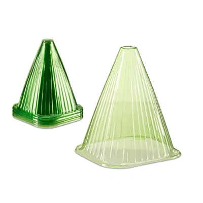 Imagen de Relaxdays Set de 24 Mini invernaderos para Plantas, Protección contra el frío, Caracoles y Aves, PVC, Verde
