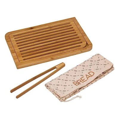 Imagen de Tabla para cortar pan con accesorios de bambú 40x27cm 5 five simply smart