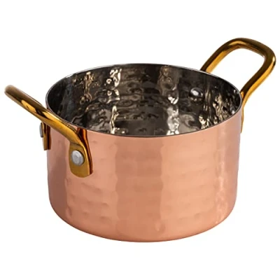 Imagen de APS 40730 MUMBAI Orinal (acero inoxidable, aspecto de cobre, diámetro 9 cm, 0,3 L)