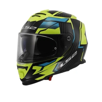 Imagen de LS2, Casco Moto Integral STORM II TRACKER Gloss Black H V Yellow, M