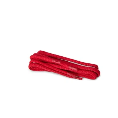 Imagen de Kaps cordones redondos, de algodón 100% duraderos hechos en Europa, 1 par, colores y longitudes(60 cm 3 a 4 pares ojales / 31 rojo)
