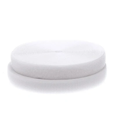 Imagen de TUKA 25m x 20mm Hook y Loop Bandas para coser, no autoadhesivas, 20 mm de ancho, Gancho bucle cinta, vuelta sin adhesivo, Cinta Bucle, blanco, TKB5004 white